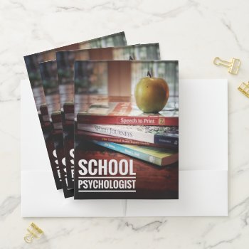 School Psychologist Pocket Folders by schoolpsychdesigns at Zazzle