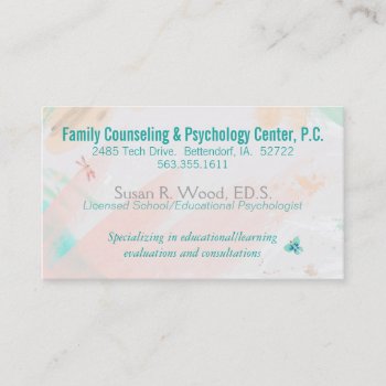 School Psychologist Private Practice Business Card by schoolpsychdesigns at Zazzle