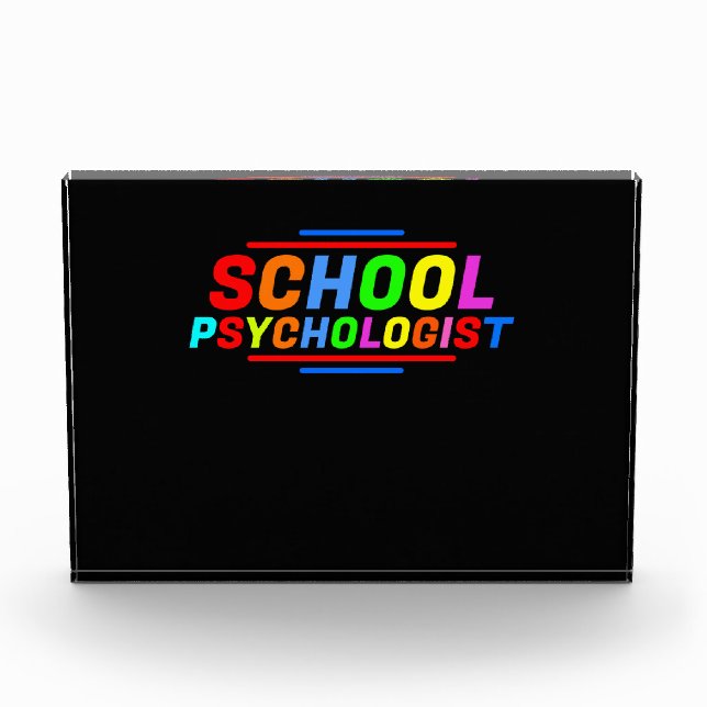 School Psychologist - Psychology Gift Photo Block (Front)