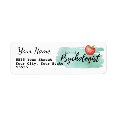 School Psychologist Return Address Labels
