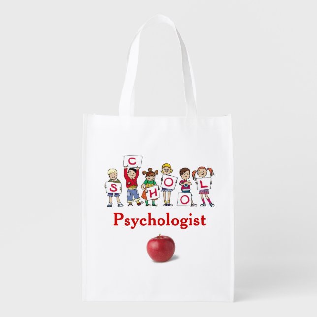 School Psychologist Reusable Grocery Bag (Front)