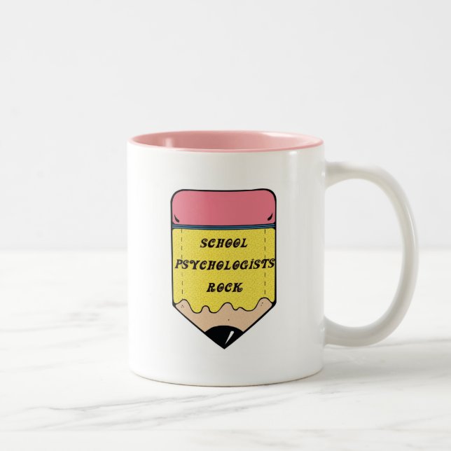 SCHOOL PSYCHOLOGIST ROCK Two-Tone COFFEE MUG (Right)