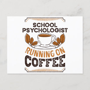 School Psychologist running on Coffee Caffeine Gif Postcard
