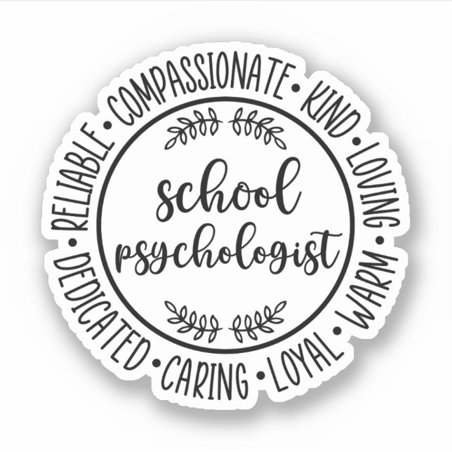 School Psychologist | School Psychology Student Sticker (Front)