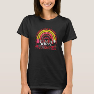School Psychologist Valentine's Day Teacher Leopar T-Shirt