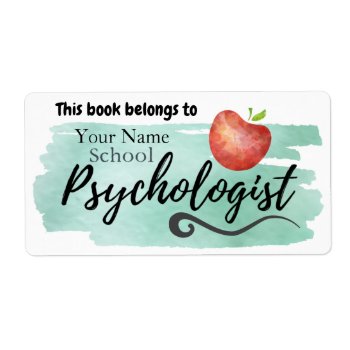 School Psychologist's Book Labels by schoolpsychdesigns at Zazzle