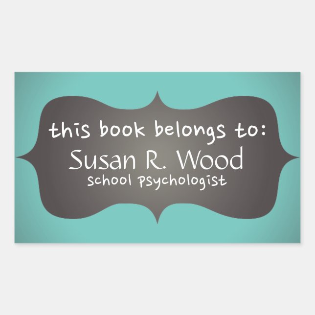School Psychologist's Customized Book Stickers (Front)