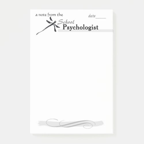 School Psychologists Dragonfly Large_Size Post_it Notes