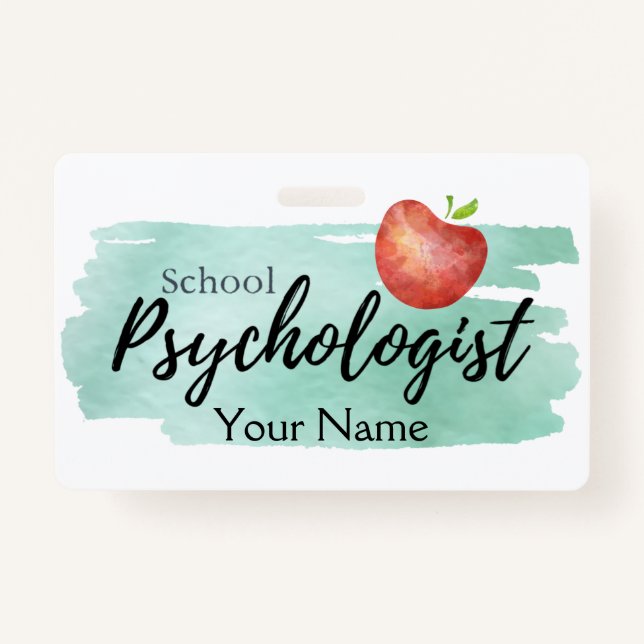 School Psychologist's ID Badge (Front)
