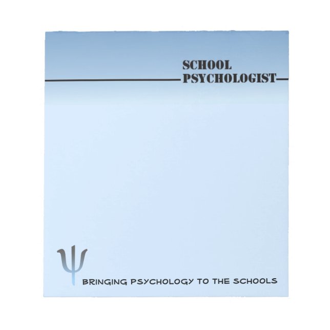 School Psychologist's Professional Note Pad (Front)