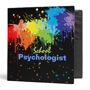 School Psychology Binder in Paint Splatter Design