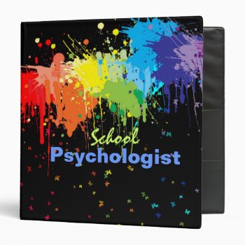 School Psychology Binder In Paint Splatter Design by schoolpsychdesigns at Zazzle