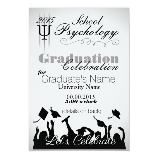 School Psychology Graduate Party Invitation Zazzle