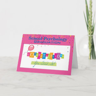 School Psychology Graduation Card