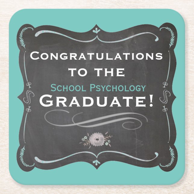 School Psychology Graduation Coasters (Front)