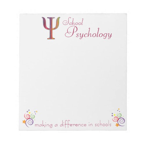 School Psychology Making a Difference Notepad