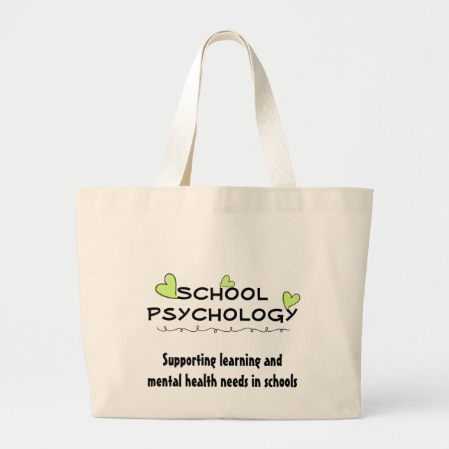 School Psychology Sprouting Hearts Tote (Front)