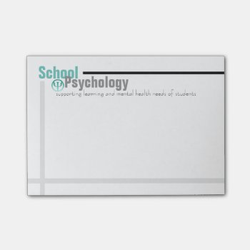 School Psychology Teal And Grey Post-it Notes by schoolpsychdesigns at Zazzle
