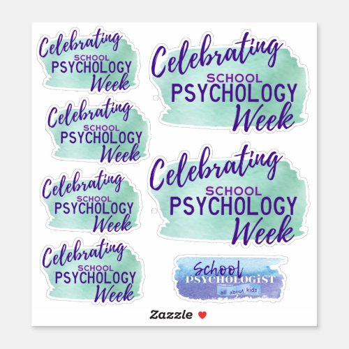 School Psychology Week Contour Sticker Collection