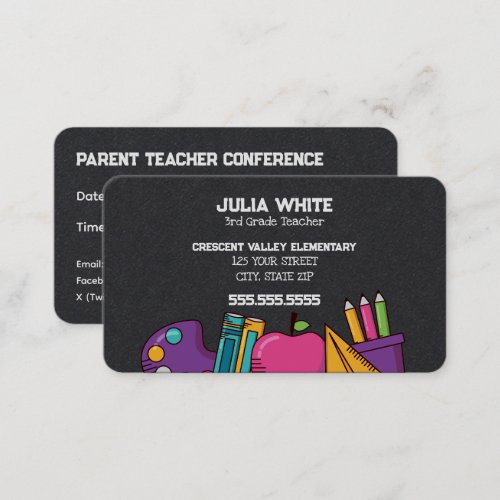 School PTA Meeting Business Card