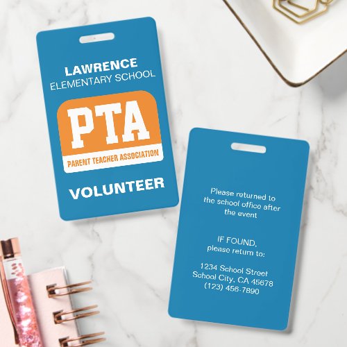 School PTA/PTO Volunteer Badge
