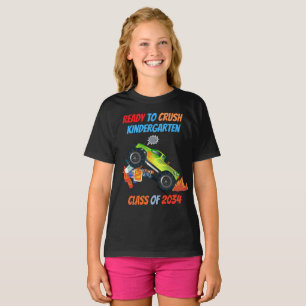 School, Ready To Crush Kindergarten Girls T-Shirt