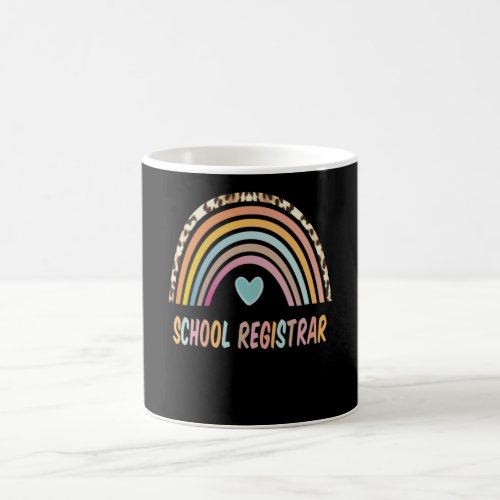 School Registrar Rainbow Leopard Back To School Coffee Mug