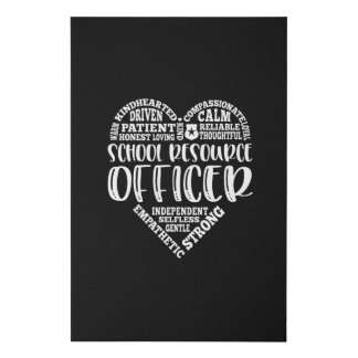 School resource officer, sro, security faux canvas print