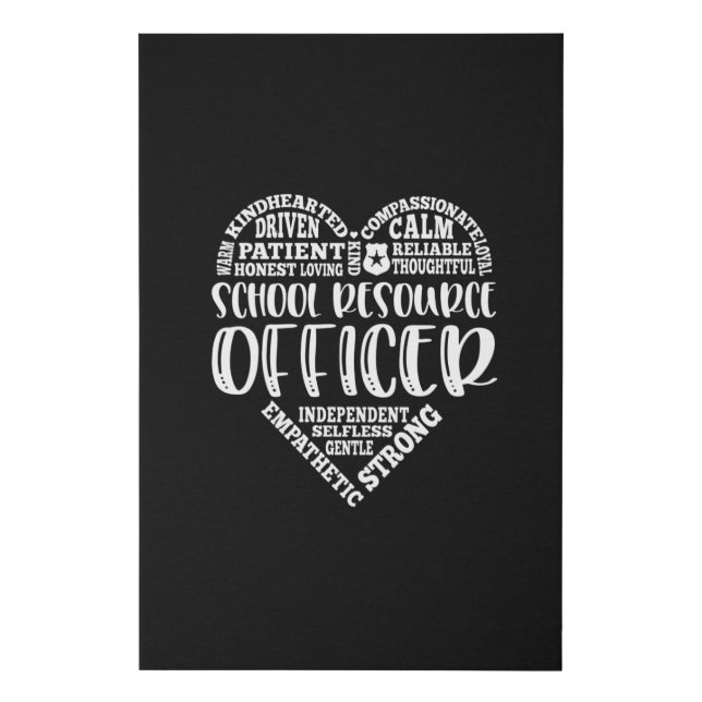 School resource officer, sro, security faux canvas print (Front)