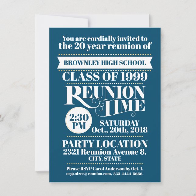 School reunion design. invitation (Front)