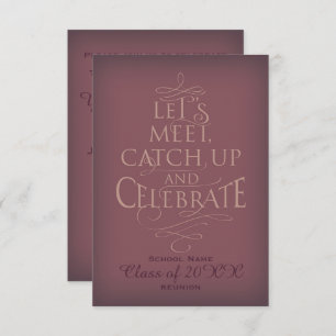 School Reunion design. Invitation