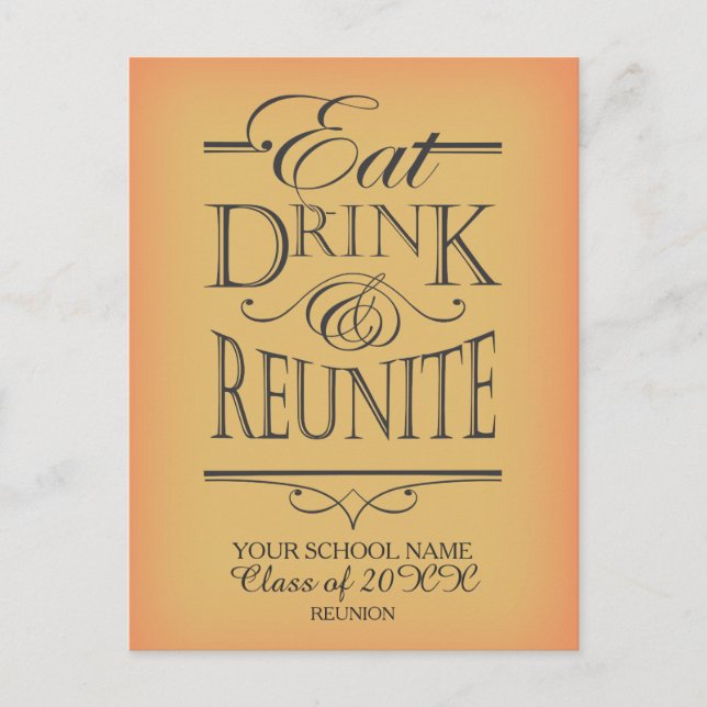 School Reunion design Invitation Postcard (Front)
