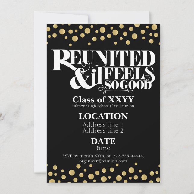 School reunion invitation (Front)