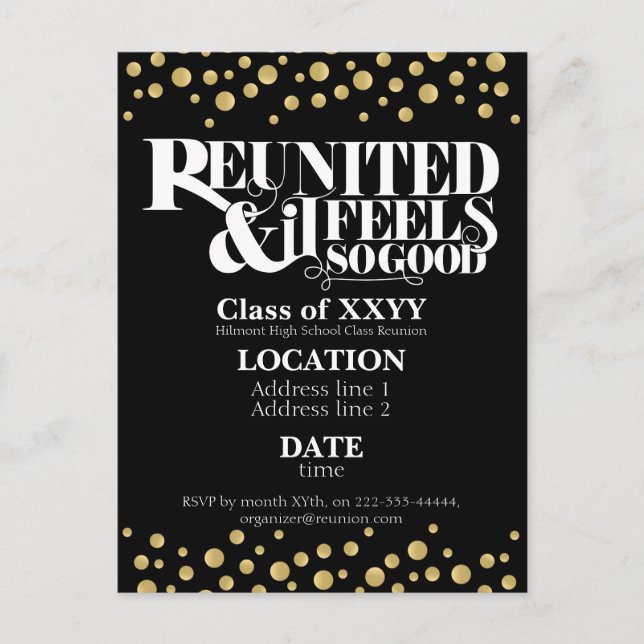 School reunion invitation (Front)