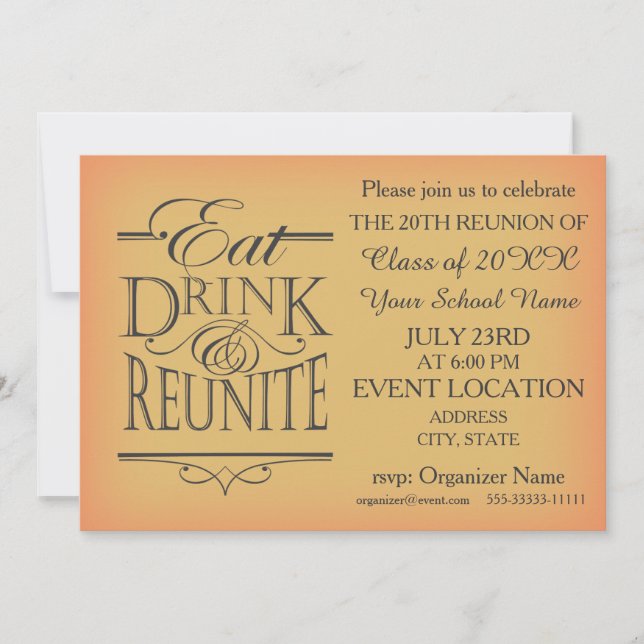 School Reunion Invitation design (Front)