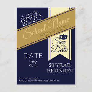School Reunion Invitation Postcard