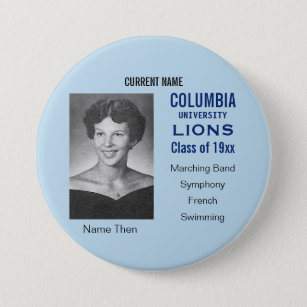 School Reunion Then and Now Photo Badge TEMPLATE Button