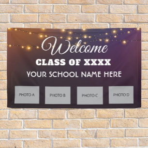 School Reunion Welcome with Photos Banner