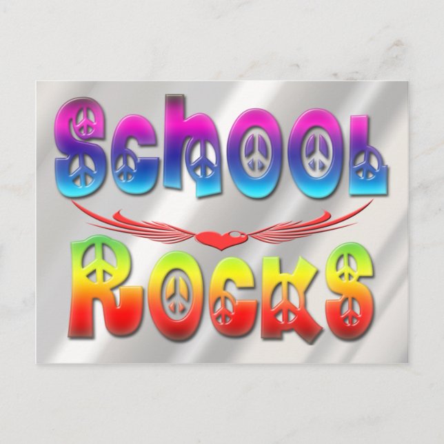School Rocks - Peace Postcard (Front)