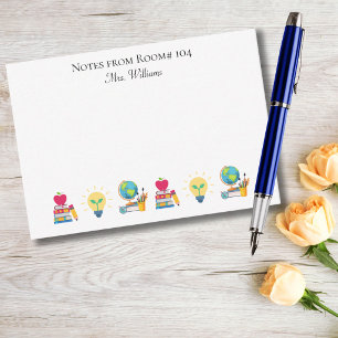 School Room Number Custom Teacher Appreciation Note Card