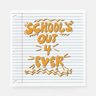 School’s Out Forever Loose Leaf Paper Napkins