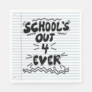 School’s Out Forever Loose Leaf Paper Napkins