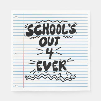 School’s Out Forever Loose Leaf Paper Napkins