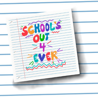 School’s Out Forever Loose Leaf Paper Napkins