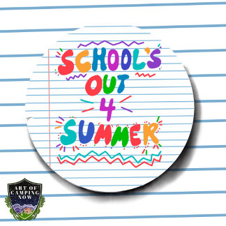 School’s Out Loose Leaf Paper Classic Round Sticker
