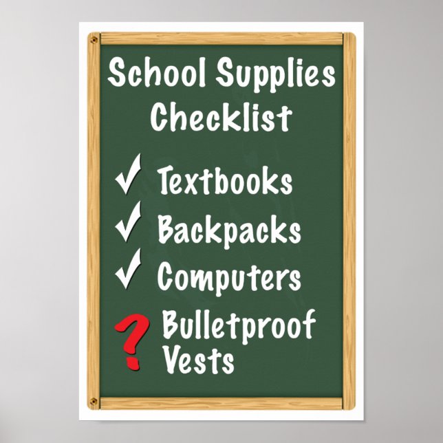 School Safety Supplies Checklist Poster (Front)