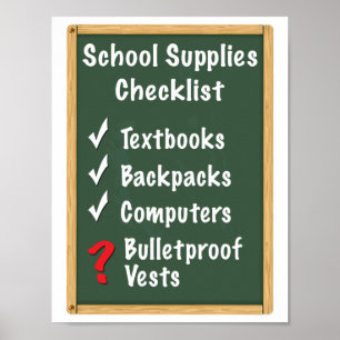 School Safety Supplies Checklist Poster