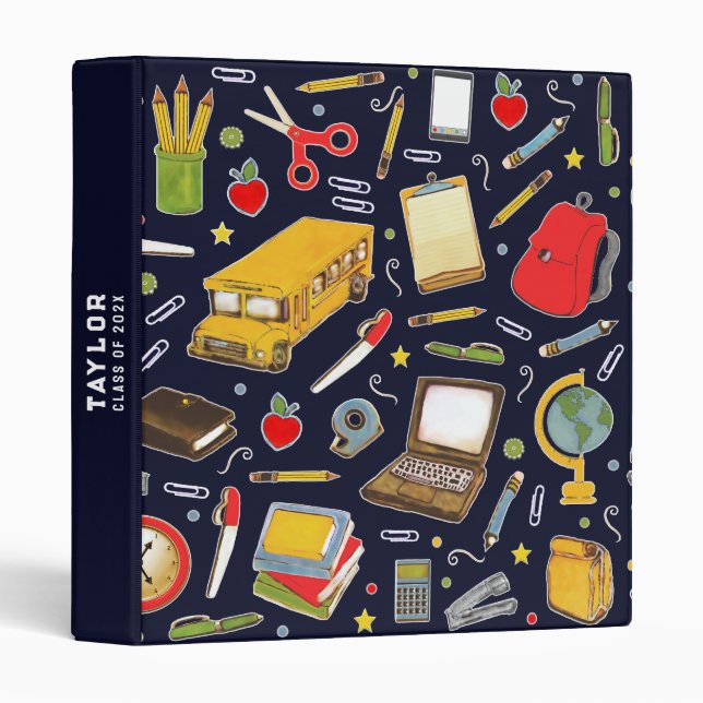 School Scrapbook 3 Ring Binder (Front/Spine)