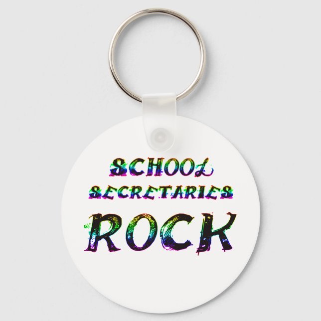 SCHOOL SECRETARIES ROCK KEYCHAIN (Front)