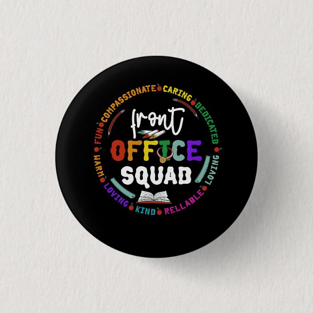 School Secretary Admin Appreciation Front Office S Button (Front)